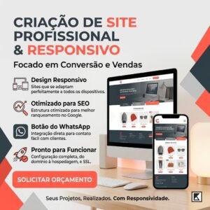 Criação de Site Profissional + Hospedagem Completa